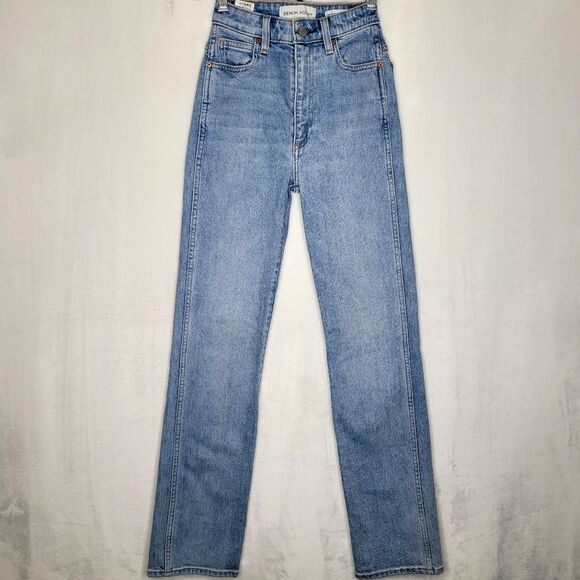 Denim Forum The 90s Naomi Super Hi Stovepipe Jeans Size 23 - Picture 1 of 9